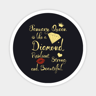January Queen Daughter T Shirts Magnet